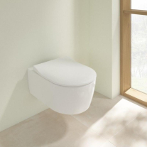 Set vas WC suspendat Villeroy & Boch Avento DirectFlush CeramicPlus cu capac închidere lentă, alb Alpin